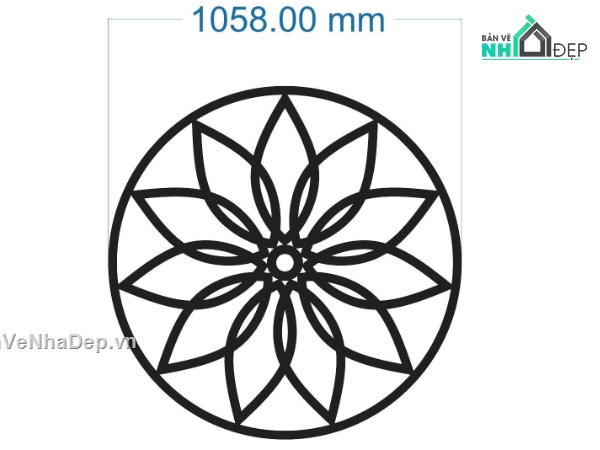 mái kính,File hoa văn,file dxf mái kính tròn