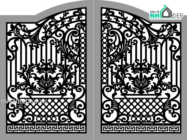 mẫu cổng 2 cánh,cổng dxf,cnc cổng 1 cánh