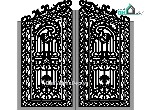 cổng 2 cánh cnc,file cnc cổng 2 cánh,mẫu cnc cổng 2 cánh