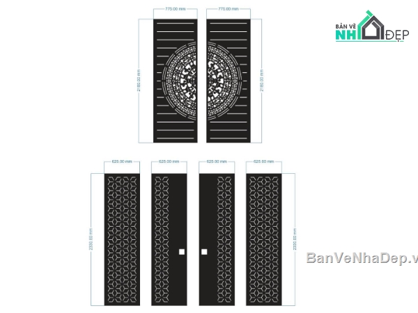 trống đồng,mẫu cổng,mẫu cổng 4 cánh,file cnc cổng 2 cánh