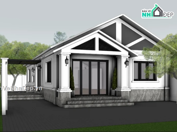 villa,biệt thự,villa 1 tầng