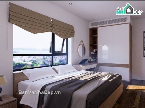 sketchup dựng nội thất phòng ngủ,model su nội thất chung cư,nội thất phòng ngủ file su