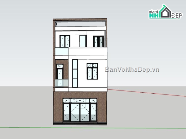 nhà 3 tầng,nhà phố 3 tầng,file su nhà phố 3 tầng,kiến trúc nhà phố 3 tầng,bản vẽ nhà phố 3 tầng