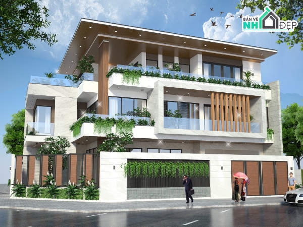 mẫu biệt thự 3 tầng,file cad biệt thự 3 tầng,bản vẽ biệt thự 3 tầng,biệt thự 3 tầng file cad