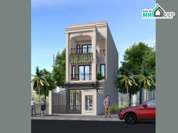 kiến trúc nhà phố,thiết kế nhà phố 3 tầng,bản vẽ nhà phố