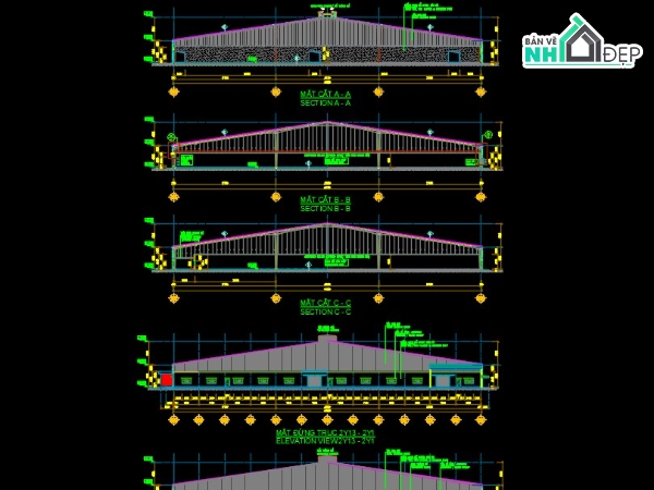xưởng sản xuất,bản vẽ xưởng,bản vẽ cad xưởng sản xuất,bản vẽ cad nhà xưởng,thiết kế nhà xưởng