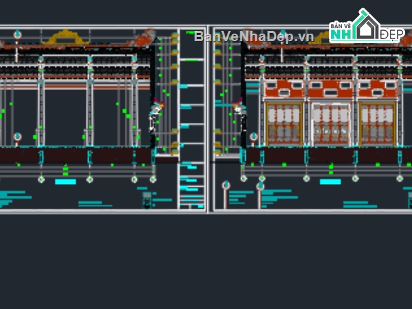 Full hồ sơ thiết kế,nhà thờ họ,nhà thờ họ vùng quê,nhà thờ họ kết hợp ở,bản vẽ nhà thờ họ 3 gian,nhà thờ họ kết hợp nhà ở mái nhật