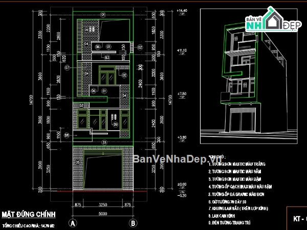 kiến trúc văn phòng,bản vẽ nhà phố 3 tầng,bản vẽ văn phòng kết hợp nhà ở