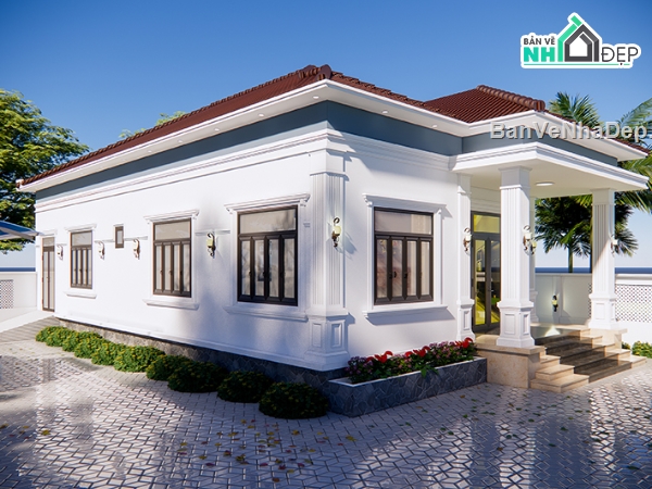 BIỆT THỰ FULL,biệt thự mái nhật autocad,biệt thự đẹp,biệt thự full,biệt thự cấp 4,CAD