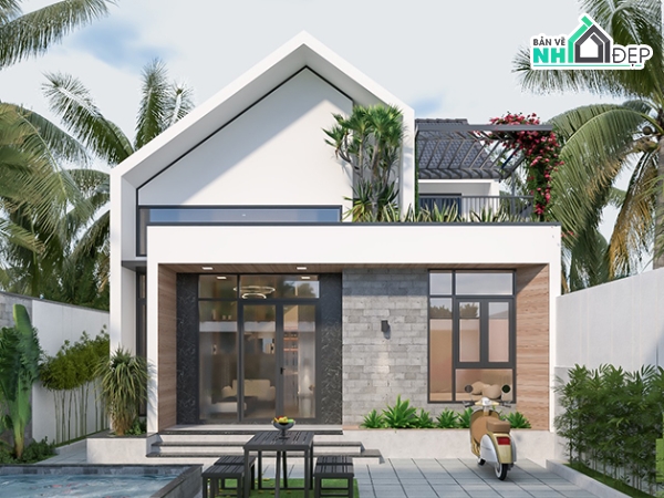 nhà vườn,nhà mái thái,nhà vườn mái thái
