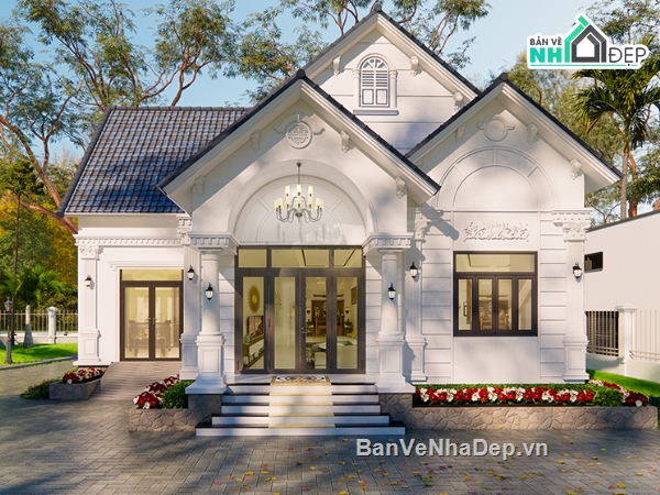 BIỆT THỰ FULL,thiết kế biệt thự mái thái autocad,biệt thự đẹp,biệt thự full,biệt thự cấp 4,CAD