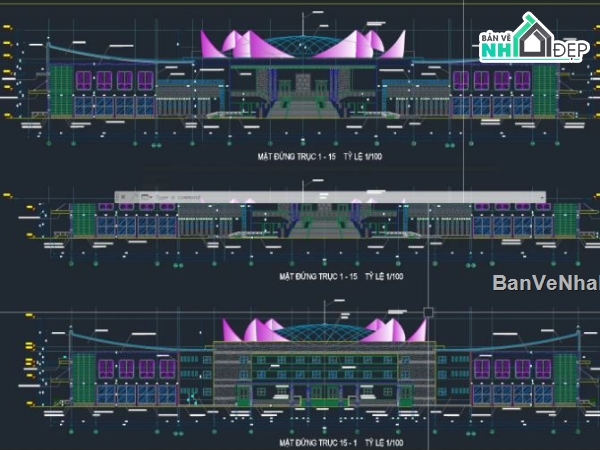 trung tâm hội nghị,trung tâm hội nghị file cad,cad trung tâm hội nghị