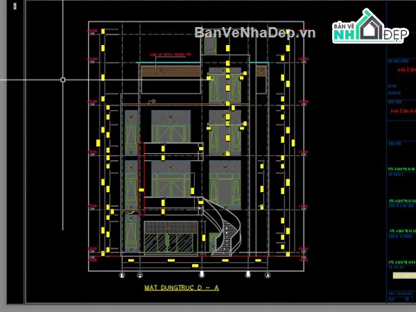 nhà phố 3 tầng,bản vẽ nhà văn phòng,file cad nhà phố,bản vẽ nhà phố