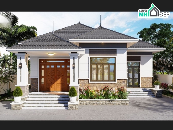 bản vẽ nhà 1 tầng mái nhật,thiết kế nhà vườn 1 tầng,bản vẽ mái nhật,bản vẽ biệt thự mái nhật,bản vẽ cad nhà 1 tầng,bản vẽ biệt thự 1 tầng