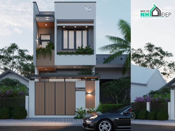 nhà phố 2 tầng,mẫu nhà phố 2 tầng,file cad nhà phố,kiến trúc nhà phố 2 tầng,bản vẽ nhà phố 2 tầng