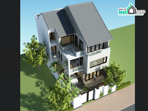 mẫu biệt thự 3 tầng,thiết kế biệt thự 3 tầng,thiết kế biệt thự,bản vẽ biệt thự 3 tầng,mẫu biệt thự