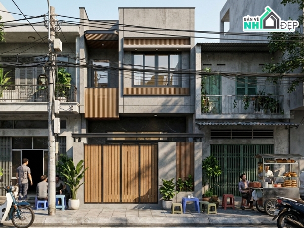 nhà phố,bản vẽ nhà phố,hồ sơ thiết kế,nhà 2 tầng,Full hồ sơ thiết kế,Tài liệu  pdf