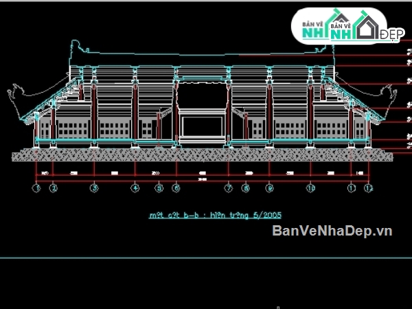 hồ sơ tôn tạo đình làng,cad di tích Đình Làng,bản vẽ tu bổ đình làng,file cad tu sửa đình làng,Đình Bảng Từ Sơn,đình làng đình bảng