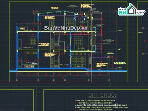 nhà phố 2 tầng 1 tum,nhà phố 2 tầng,file cad nhà phố 2 tầng 1 tum