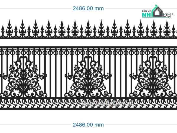 Hàng rào cnc dxf,thiết kế tường rào đẹp,thiết kế cnc hàng rào,Hàng rào cnc file dxf