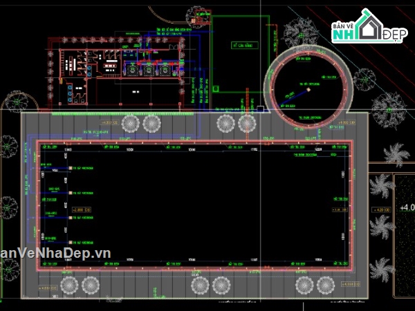 bể bơi 4 mùa,file cad bể bơi 4 mùa,bể bơi 4 mùa file cad,bản vẽ bể bơi 4 mùa