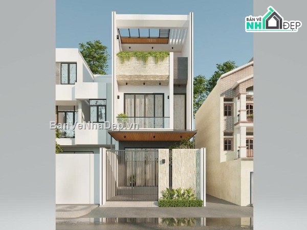 Hồ sơ thiết kế,#Bản vẽ thiết kế,Nhà phố 3 tầng hiện đại,Nhà phố hiện đại,#Nhà phố 3 tầng,#Nhà phố 3 tầng 5mx19.5m