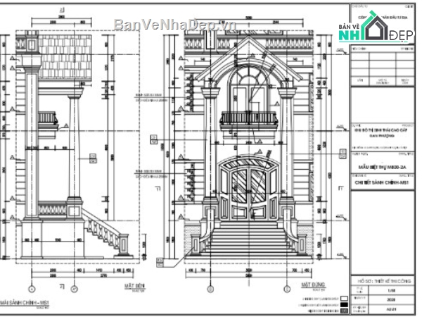 biệt thự 3 tầng,file cad biệt thự 3 tầng,biệt thự 3 tầng file cad