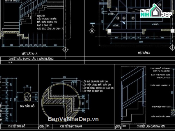 biệt thự 3 tầng,file cad biệt thự 3 tầng,bản vẽ biệt thự 3 tầng