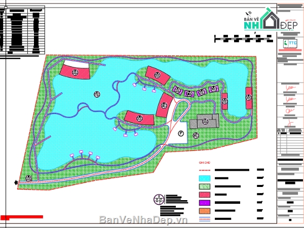 Bản vẽ thiết kế cảnh quan sân vườn,Cảnh quan resort,khu nghỉ dưỡng,quy hoạch khu nghỉ dưỡng,cảnh quan sân vườn