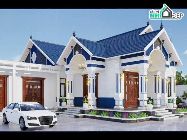 nhà mái thái,kiến trúc mái thái,bản vẽ nhà mái thái