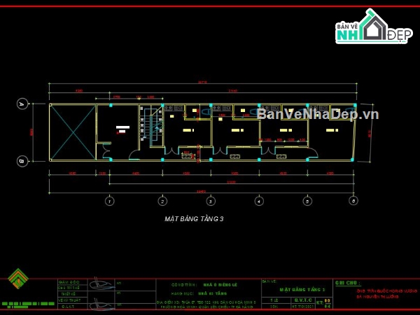 nhà 3 tầng,nhà phố 3 tầng,bản vẽ nhà phố 3 tầng