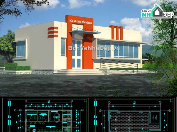 tòa nhà viễn thông,thiết kế nhà,cad tòa nhà,viễn thông