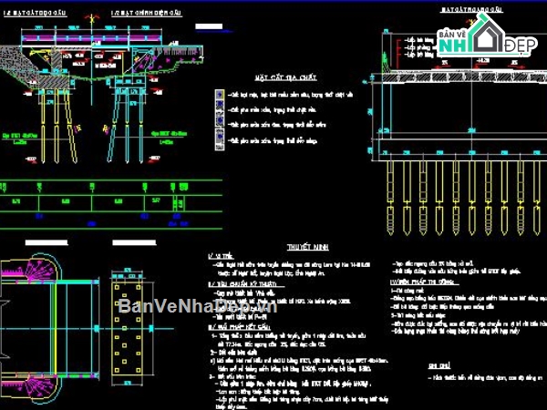Cầu,CAD,Hồ Sơ Thiết Kế,Cầu Nhịp 9m,4 Phương Án Phổ Biến,Bản Vẽ AutoCAD