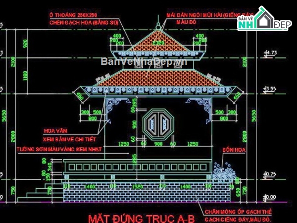nhà thờ họ,file cad nhà thờ họ,nhà thờ họ file cad