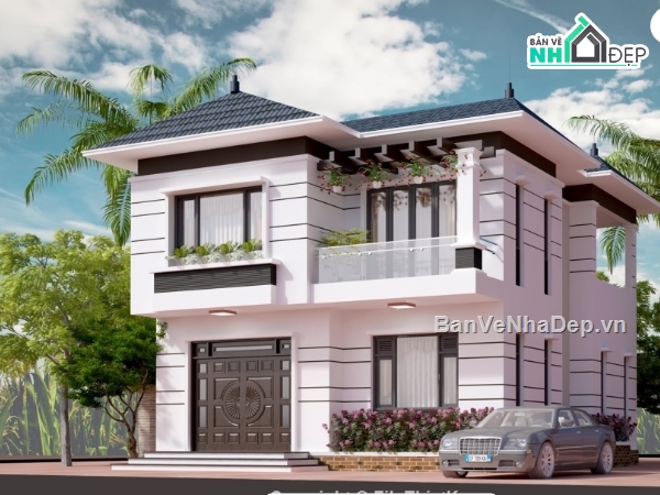 bản vẽ biệt thự 2 tầng,biệt thự 2 tầng 9.72x11.6m,mẫu biệt thự 2 tầng,thiết kế biệt thự 2 tầng,file cad biệt thự 2 tầng,biệt thự 2 tầng