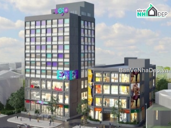 kiến trúc khách sạn,bản vẽ khách sạn,thiết kế khách sạn