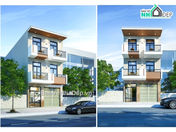 nhà phố 3 tầng,nhà 3 tầng,cad nhà phố 3 tầng,autocad nhà phố 3 tầng