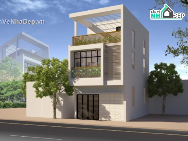 nhà phố 2.5 tầng,cad nhà phố 2.5 tầng,file cad nhà phố 2.5 tầng