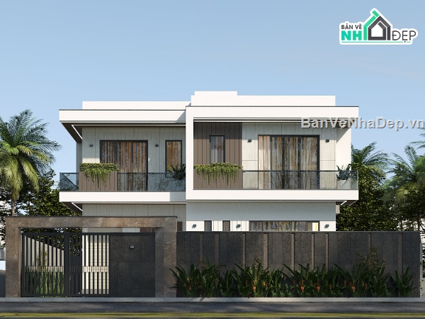 Hồ sơ thiết kế,Bản vẽ thiết kế,Biệt thự 2 tầng hiện đại,Biệt thự hiện đại,Biệt thự 2 tầng,Biệt thự 2 tầng 12x10m