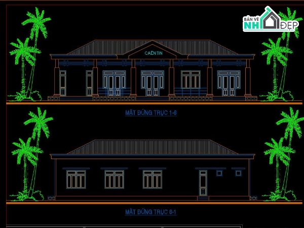 bản vẽ căng tin 1 tầng,thiết kế căng tin 6x20m,bản vẽ nhà ăn 1 tầng,bản vẽ kiến trúc căng tin,thiết kế nhà ăn công nhân