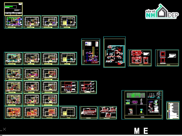 bản vẽ ME biệt thự,Bản vẽ me villa,điện nước Villa,ME biệt thự