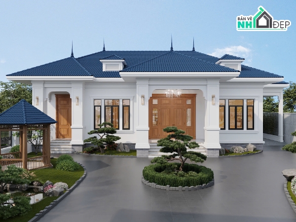 #Hồ sơ thiết kế,#Bản vẽ thiết kế,#Nhà 1 tầng mái nhật,#Biệt thự 1 tầng mái nhật,#Nhà mái nhật,#Biệt thự mái nhật