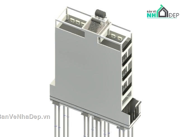 nhà phố 4x16m,bản vẽ full,kiến trúc nhà phố,nhà phố hiện đại