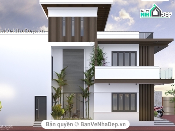 kiến trúc 2  tầng,bản vẽ biệt thự 2.5 tầng,biệt thự 2.5 tầng 8.5x13.5m,full bản vẽ biệt thự 2.5 tầng,phối cảnh biệt thự 2.5 tầng,biệt thự 2.5 tầng