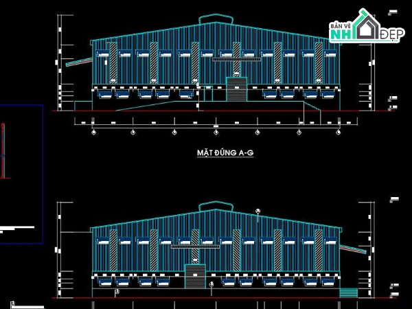 nhà xưởng 35x65m,Bản vẽ nhà kho 35x65m,Thiết kế nhà kho kết cấu thép 35x65m,nhà kho kết cấu thép 35x65m