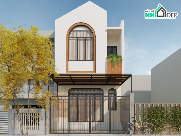 Hồ sơ thiết kế,Bản vẽ thiết kế,Nhà phố 2 tầng hiện đại,Nhà phố hiện đại,Nhà phố 2 tầng,Nhà phố 2 tầng 5x20m