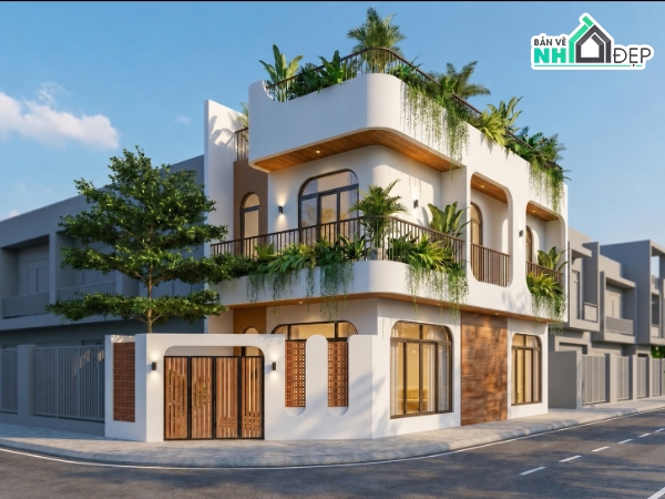 Nhà phố 2 tầng hiện đại,Nhà phố 2 tầng,Nhà phố 2 tầng 6x16m,bản vẽ nhà phố 2 tầng