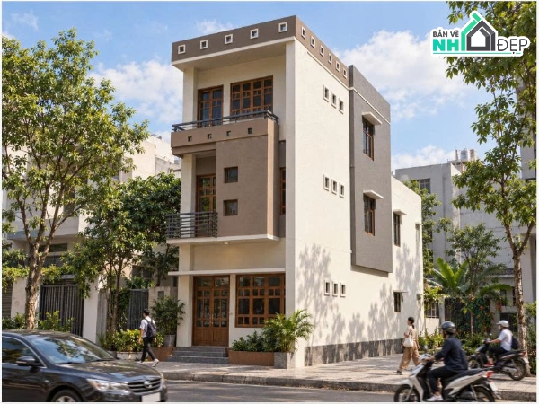 bản vẽ nhà phố 3 tầng,nhà phố 5x20m,bản vẽ nhà 3 tầng 5x20,nhà mặt tiền 5m,hồ sơ kiến trúc nhà phố