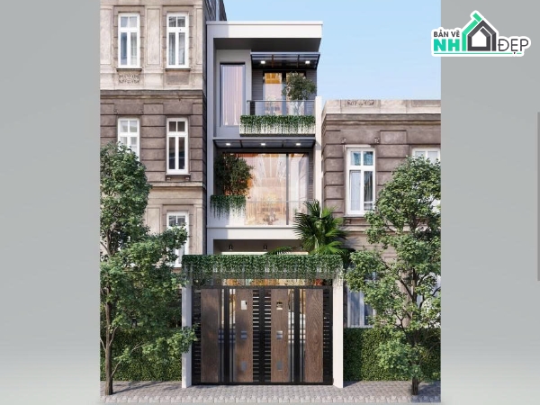 Hồ sơ thiết kế,#Bản vẽ thiết kế,Nhà phố 3 tầng hiện đại,Nhà phố hiện đại,#Nhà phố 3 tầng,#Nhà phố 3 tầng 4mx23m