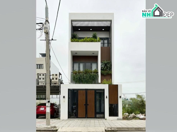 Nhà phố 3 tầng hiện đại,Nhà phố hiện đại,cad nhà phố 3 tầng,file cad nhà phố 3 tầng